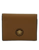 Versace Brown Calf Leather Compact Wallet Versace