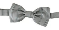 Dolce & Gabbana Light Gray Lining Adjustable Neck Butterfly Bow Tie Dolce & Gabbana