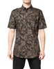 Dolce & Gabbana Multicolor Camouflage Button Down GOLD Shirt Dolce & Gabbana