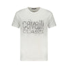 T-shirt homme Cavalli Class Bianco en coton