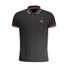 Cavalli Class Black Cotton Men Polo Shirt Cavalli Class