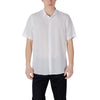 Antony Morato White Lyocell Shortsleeve Shirt Antony Morato