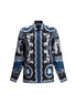 Versace Blue Silk Pattern Shirt Versace