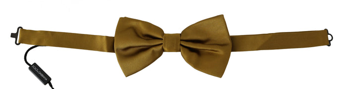 Dolce & Gabbana Yellow Mustard 100% Silk Butterfly Papillon Men Bow Tie Dolce & Gabbana