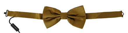 Dolce & Gabbana Yellow Mustard 100% Silk Butterfly Papillon Men Bow Tie Dolce & Gabbana