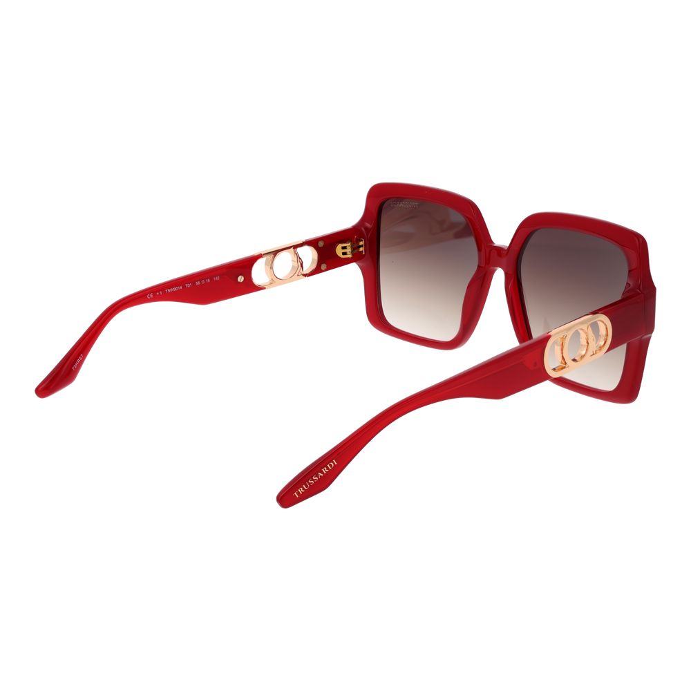 Trussardi Red Acetate Sunglasses Trussardi