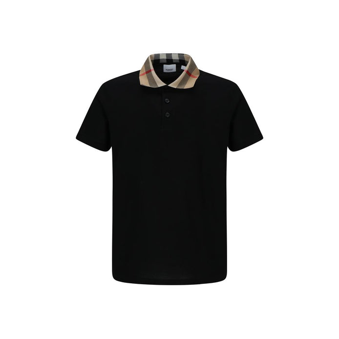 Burberry Black Cotton Polo Shirt Burberry