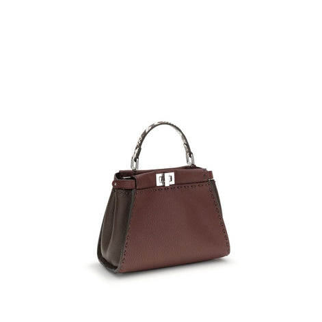 Fendi Brown Calf Leather Bos Taurus Shoulder Bag Fendi