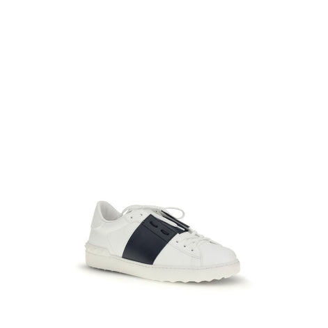 Valentino Garavani Black Calf Leather Bos Taurus Low Top Sneakers Valentino Garavani
