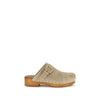 Chloé Beige Calf Leather Bos Taurus Clogs Chloé