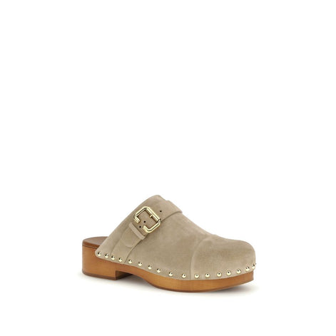 Chloé Beige Calf Leather Bos Taurus Clogs Chloé