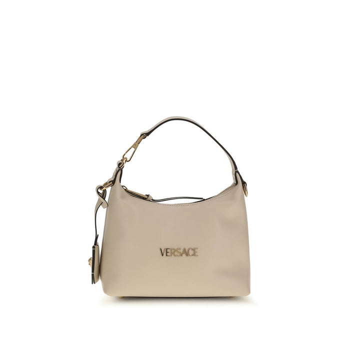 Versace Cream Calf Leather Bos Taurus Shoulder Bag Versace