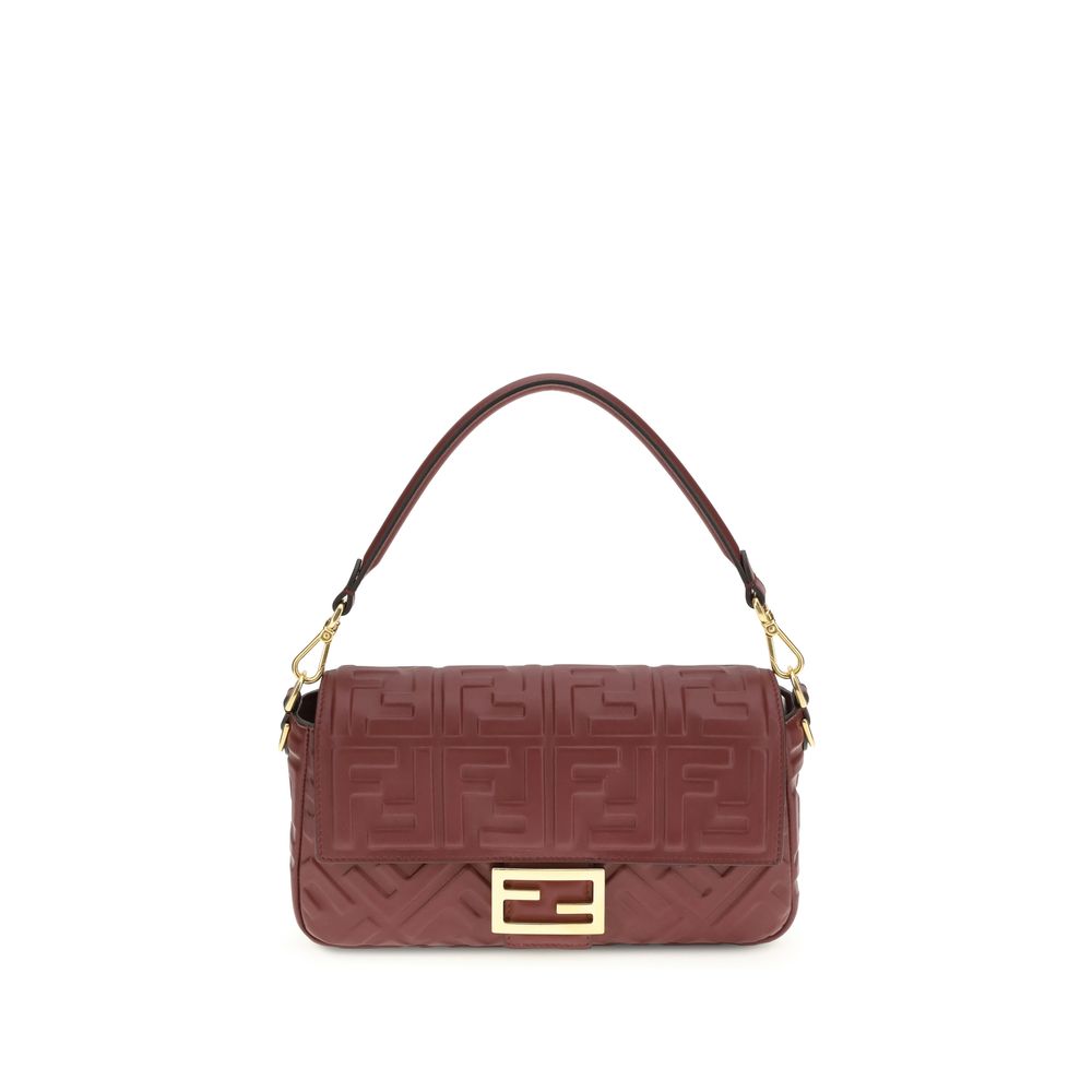 Fendi Bordeaux Calf Leather Bos Taurus Shoulder Bag Fendi