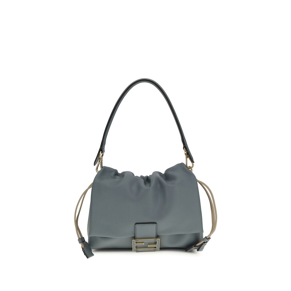 Fendi Light Blue Calf Leather Bos Taurus Shoulder Bag Fendi