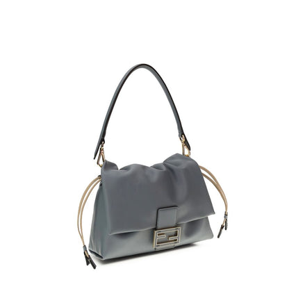 Fendi Light Blue Calf Leather Bos Taurus Shoulder Bag Fendi