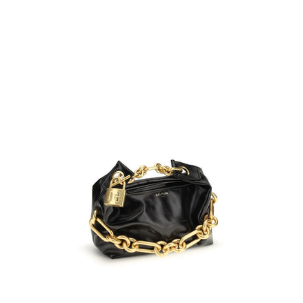 Balmain Black Calf Leather Bos Taurus Shoulder Bag Balmain