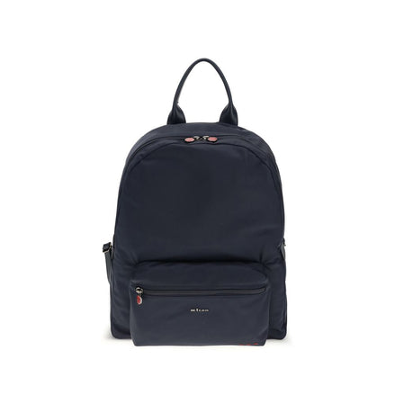 Kiton Blue Fabric Backpack Kiton