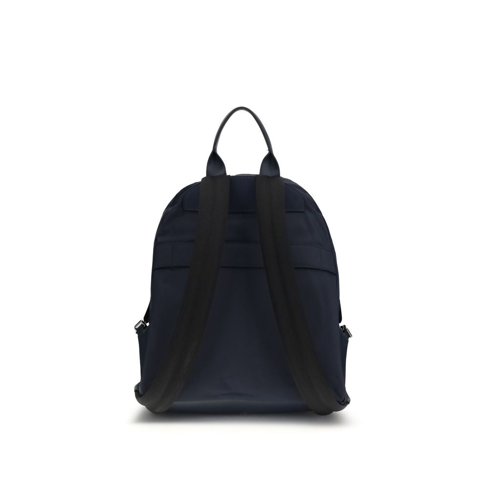 Kiton Blue Fabric Backpack Kiton