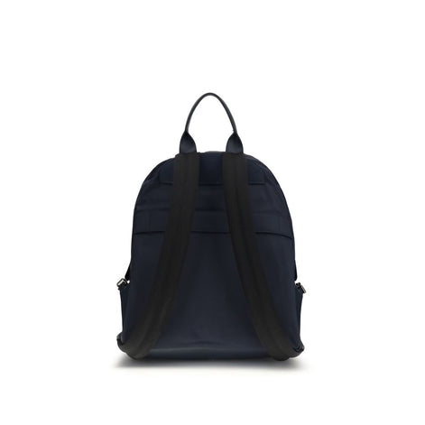 Kiton Blue Fabric Backpack Kiton