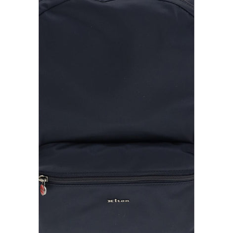 Kiton Blue Fabric Backpack Kiton