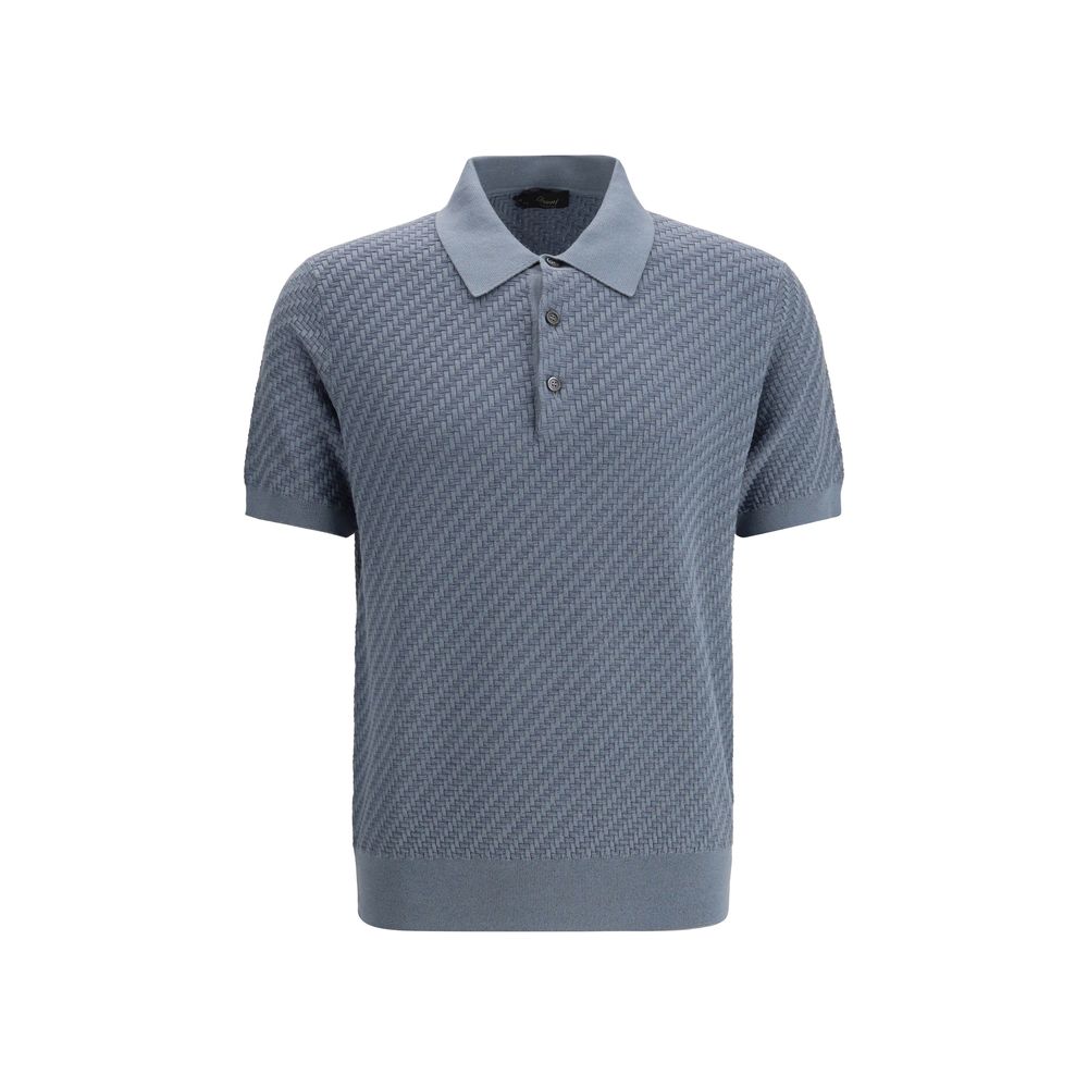 Brioni Light Blue Cotton Polo Shirt Brioni