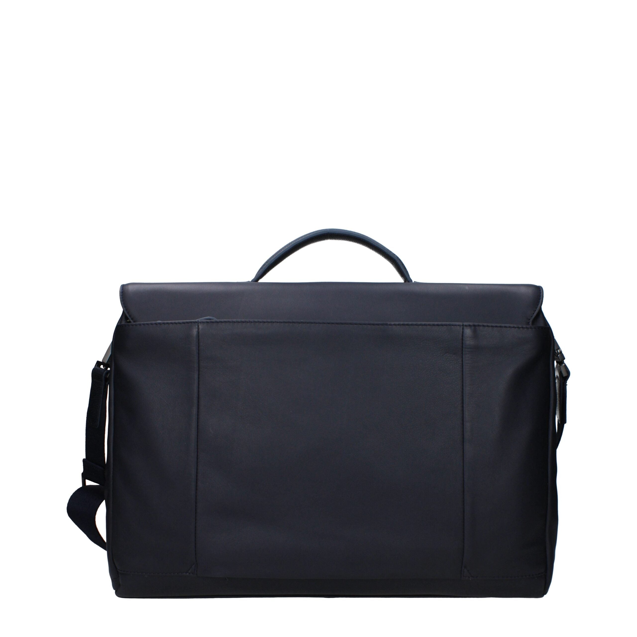 Piquadro Blue Leather Business And Laptop Bag Piquadro