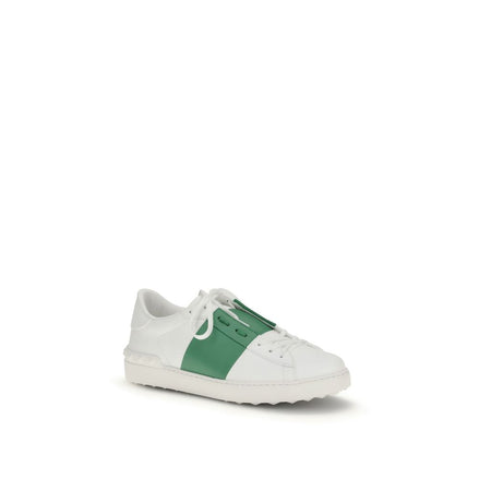 Valentino Garavani White Calf Leather Bos Taurus Low Top Sneakers Valentino Garavani
