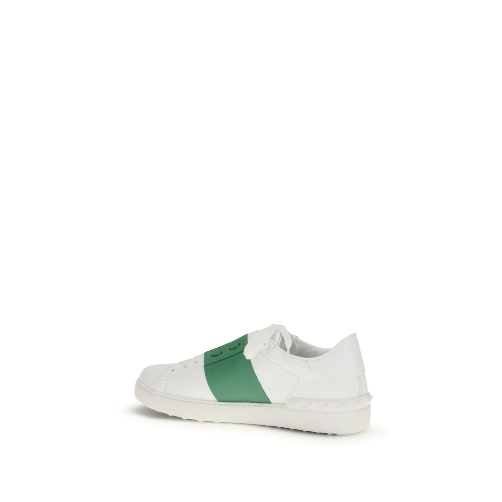 Valentino Garavani White Calf Leather Bos Taurus Low Top Sneakers Valentino Garavani