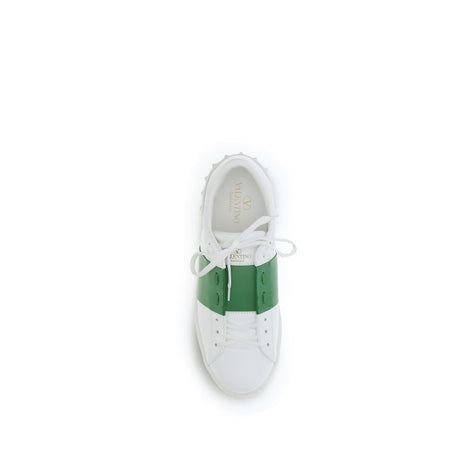 Valentino Garavani White Calf Leather Bos Taurus Low Top Sneakers Valentino Garavani