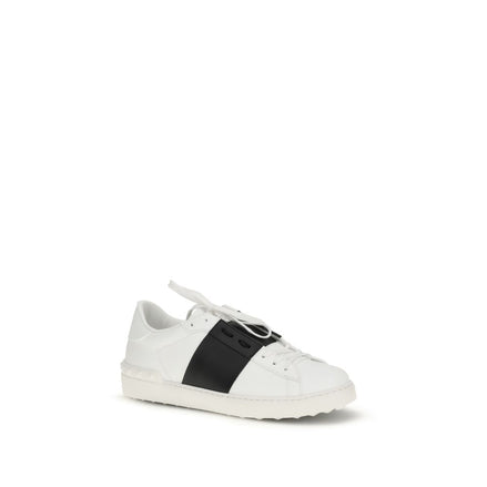 Valentino Garavani White Calf Leather Bos Taurus Low Top Sneakers Valentino Garavani