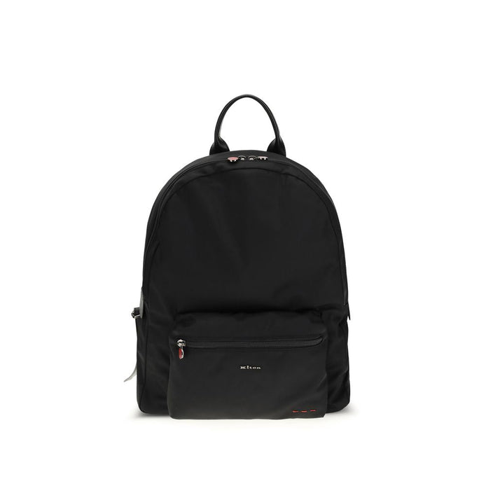 Kiton Black Nylon Backpack Kiton