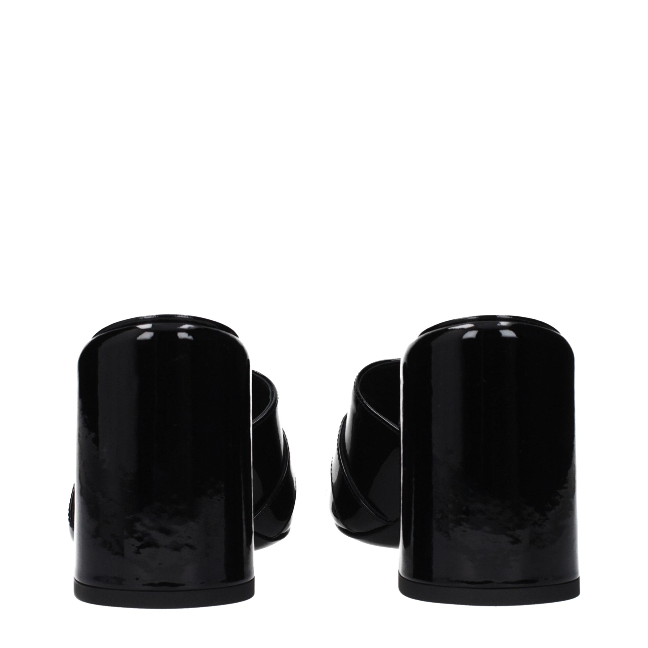 Versace Black Leather Platform Sandals Versace