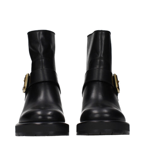 Chloé Black Leather Ankle Boots Chloé
