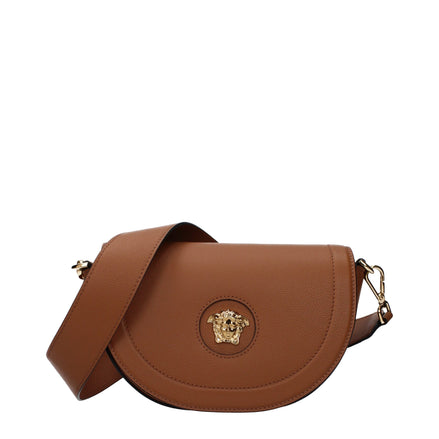 Versace Brown Leather Crossbody Bag Versace