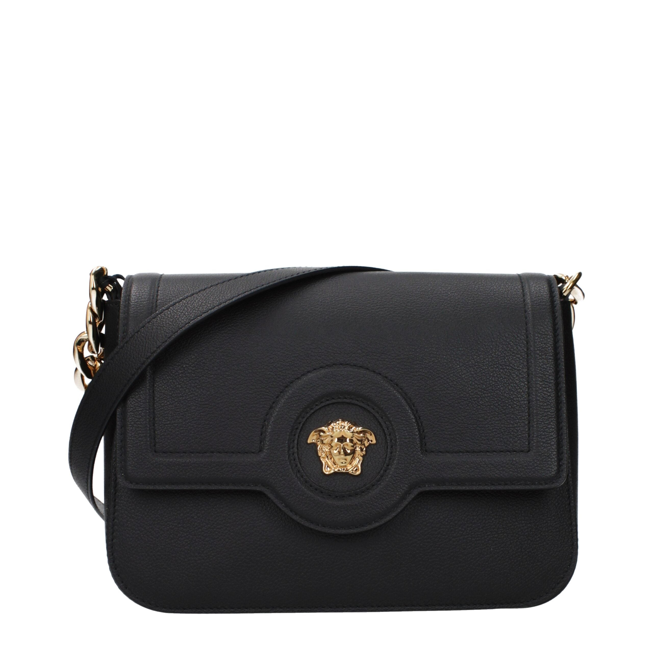Versace Black Leather Crossbody Bag Versace