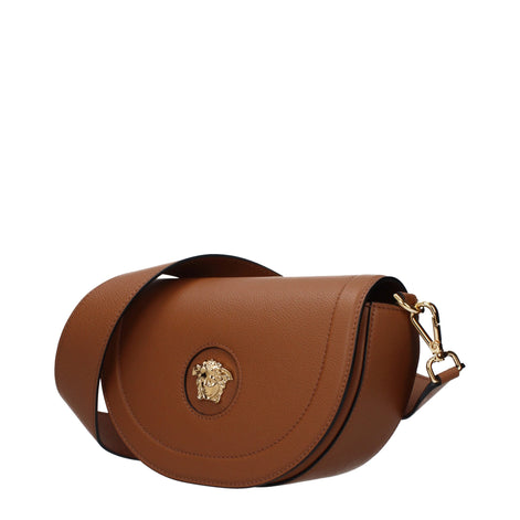 Versace Brown Leather Crossbody Bag Versace