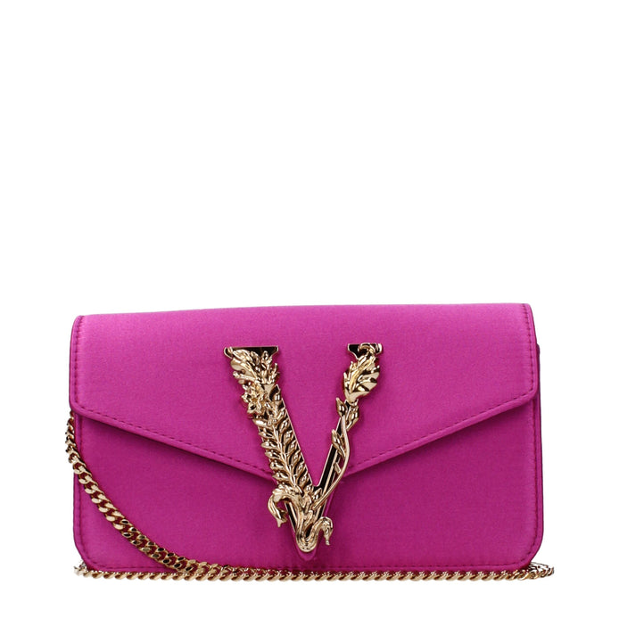 Versace Pink Satin Clutch Bag Versace