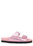 Palm Angels Pink Leather Slippers Palm Angels