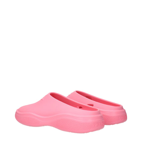 Prada Pink Cotton Slippers Prada
