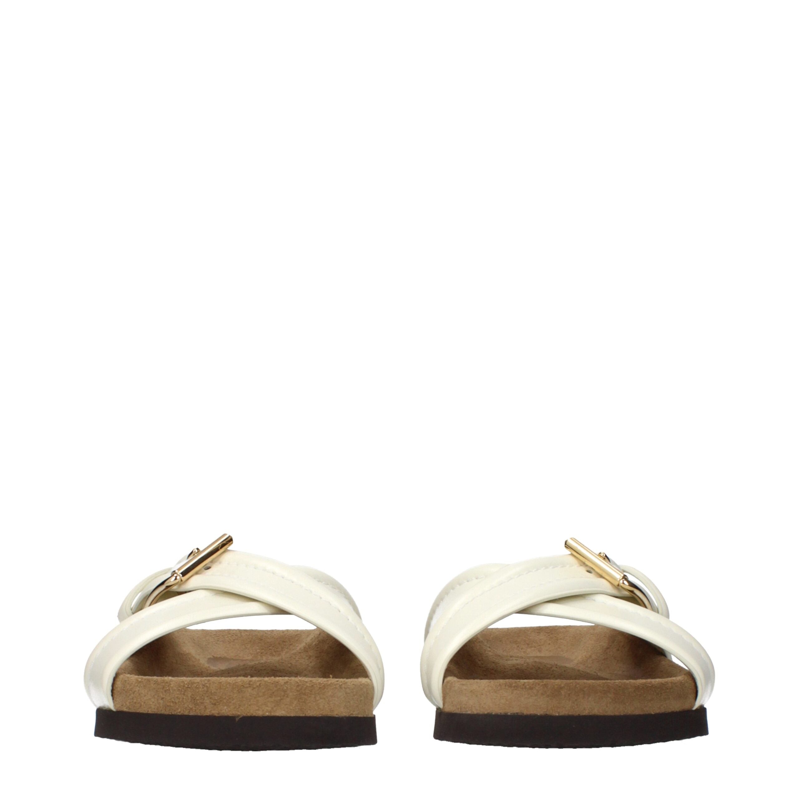 Valentino Garavani Beige Leather Slippers Valentino Garavani