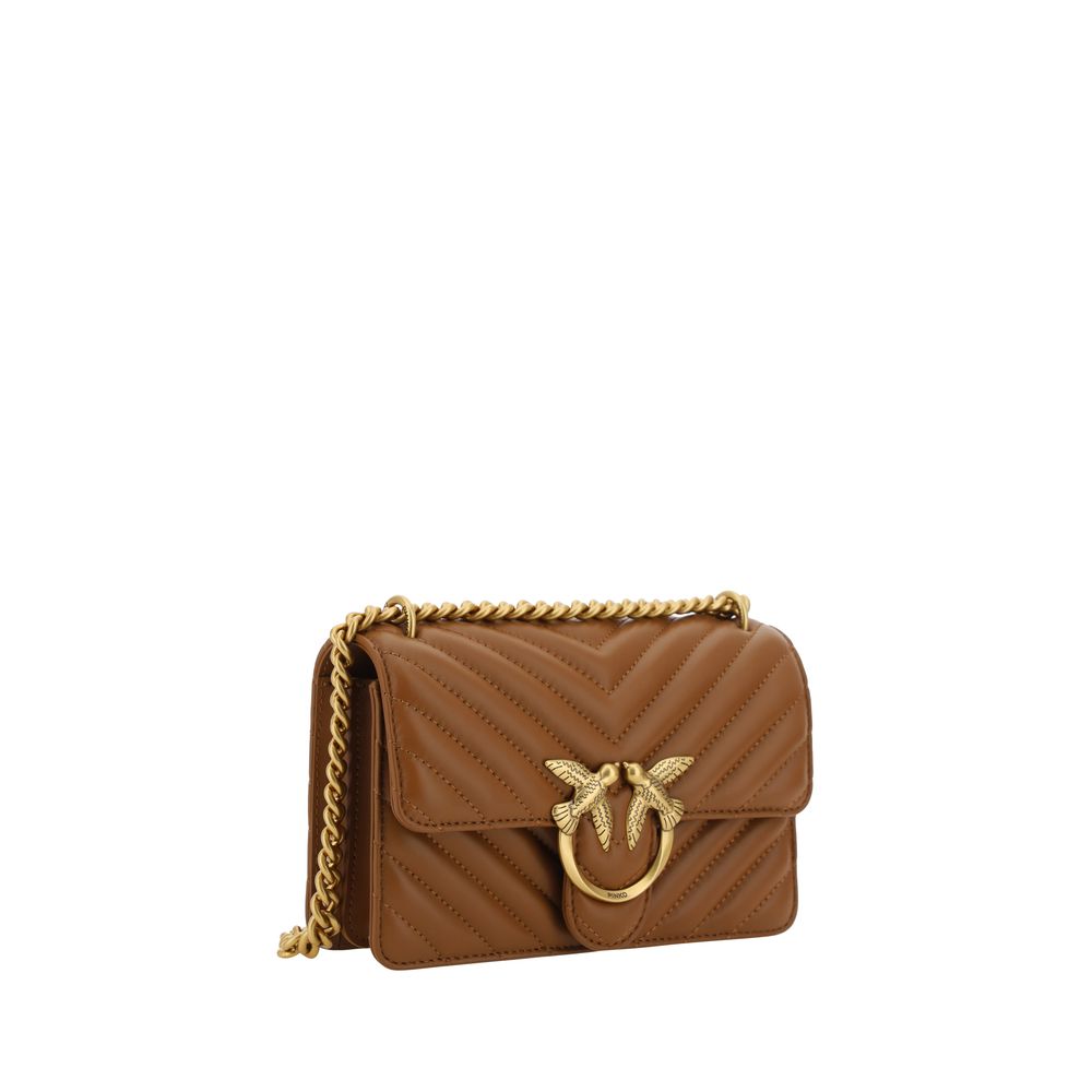 Sac PINKO Cuir Marron Mini Love Matelassé Femme