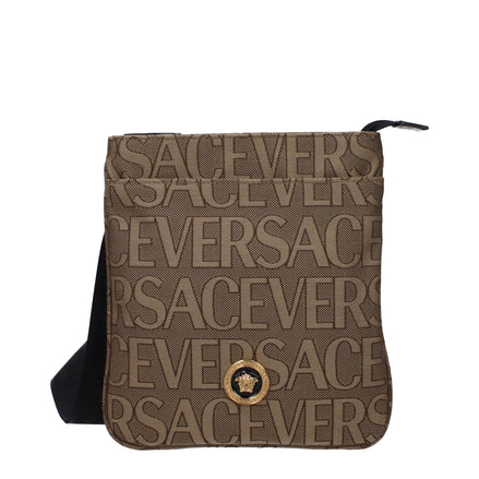 Versace Beige Fabric Crossbody Bag Versace
