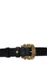 Versace Black Leather Regular Belt Versace