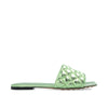 Bottega Veneta Bicolor Calfskin Flat Sandals Bottega Veneta