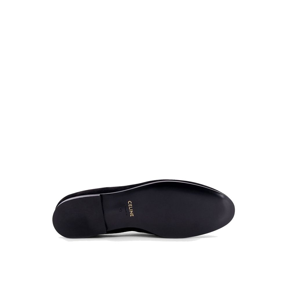 Celine Black Calfskin Slip-On Loafers Celine