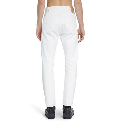 Celine White Cotton Straight-Leg Jeans Celine