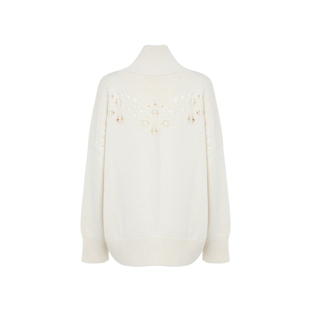 Chloé White Wool Sweatshirt Chloé