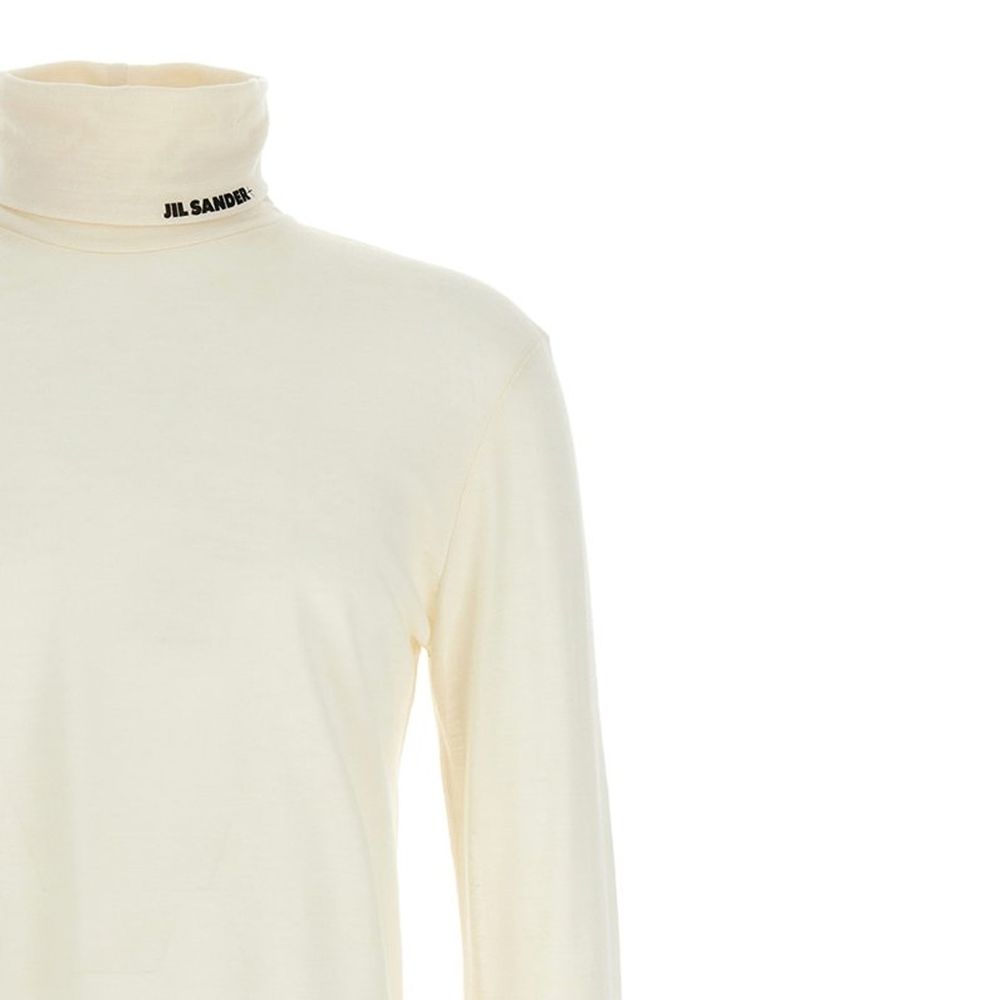 Jil Sander White Polyester Turtleneck Jil Sander