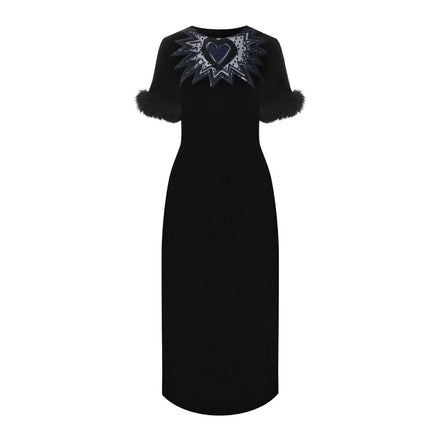 Fendi Black Viscose Cocktail Dress Fendi