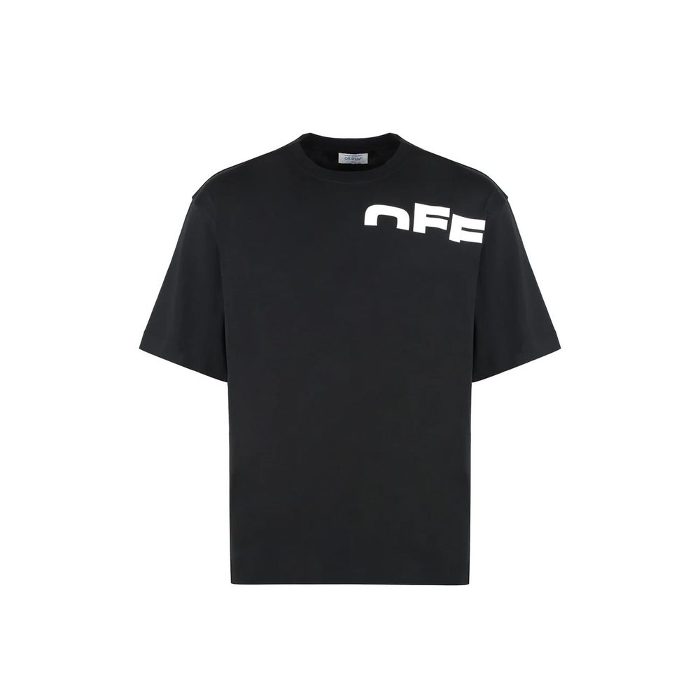 Off-White Black Cotton T-Shirt Off-White